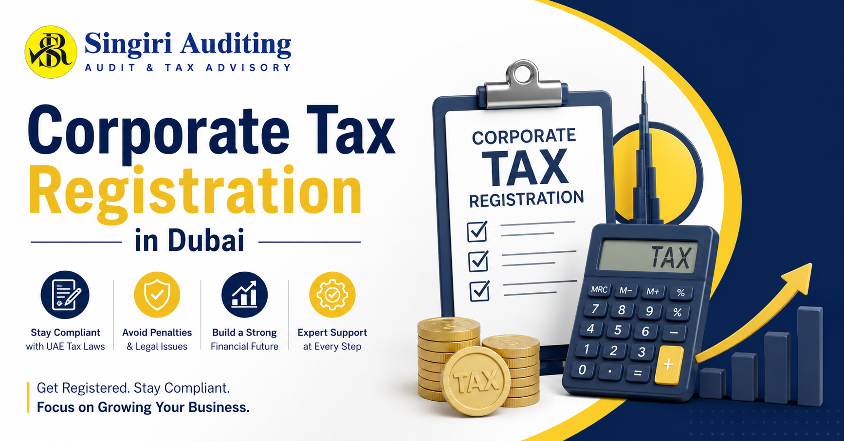 Corporate Tax Registration in Dubai by Singiri Auditing with expert FTA compliance, tax advisory, and business registration support.